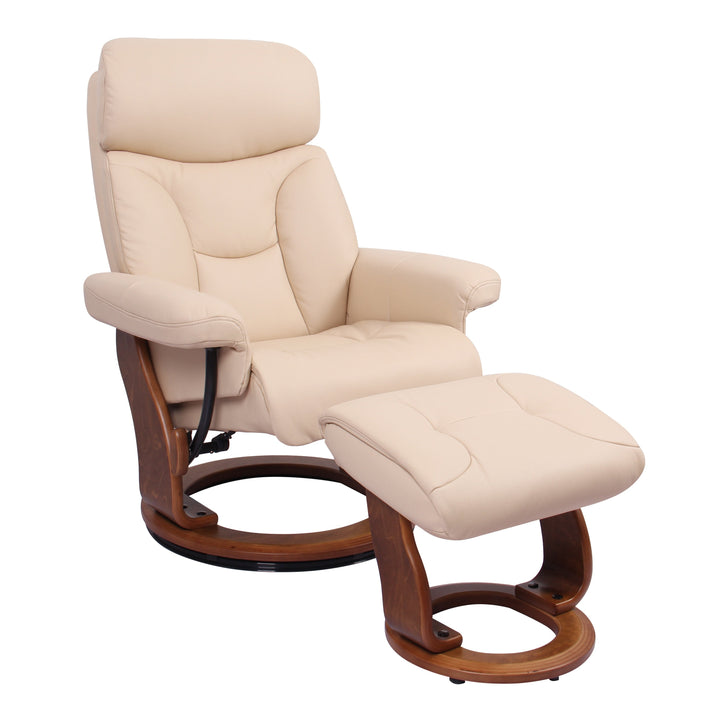 Benchmaster Furniture Emmie II Recliner & Ottoman 7581G-HK001-39 Khaki