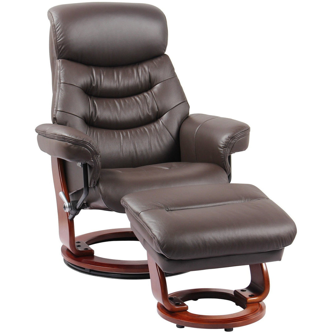 Benchmaster Furniture Happy Recliner & Ottoman 7717E-073 Kona Brown