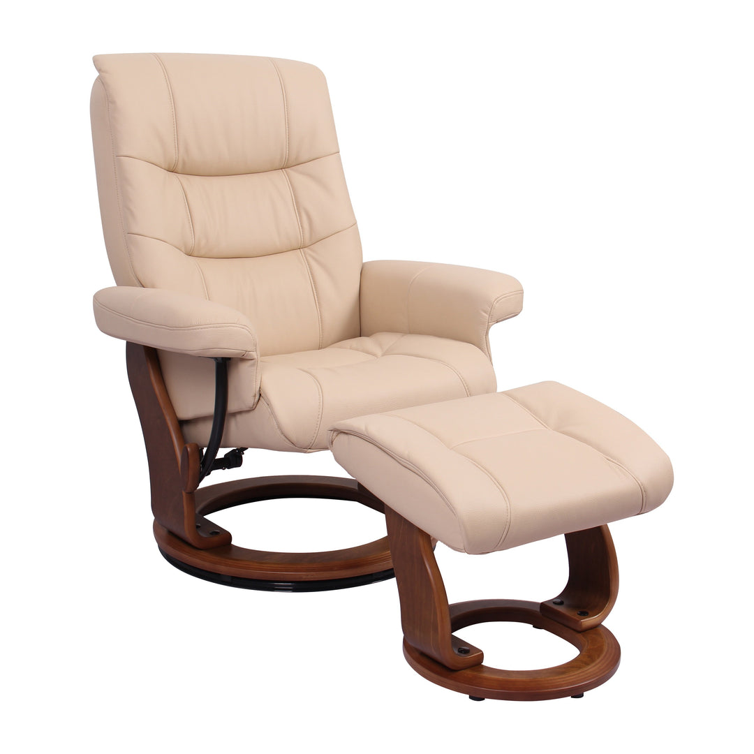 Benchmaster Furniture Rosa II Recliner & Ottoman 7583K-HK001-39 Khaki