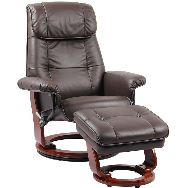 Benchmaster Furniture Ventura II Recliner & Ottoman 7112I-073 Kona Brown