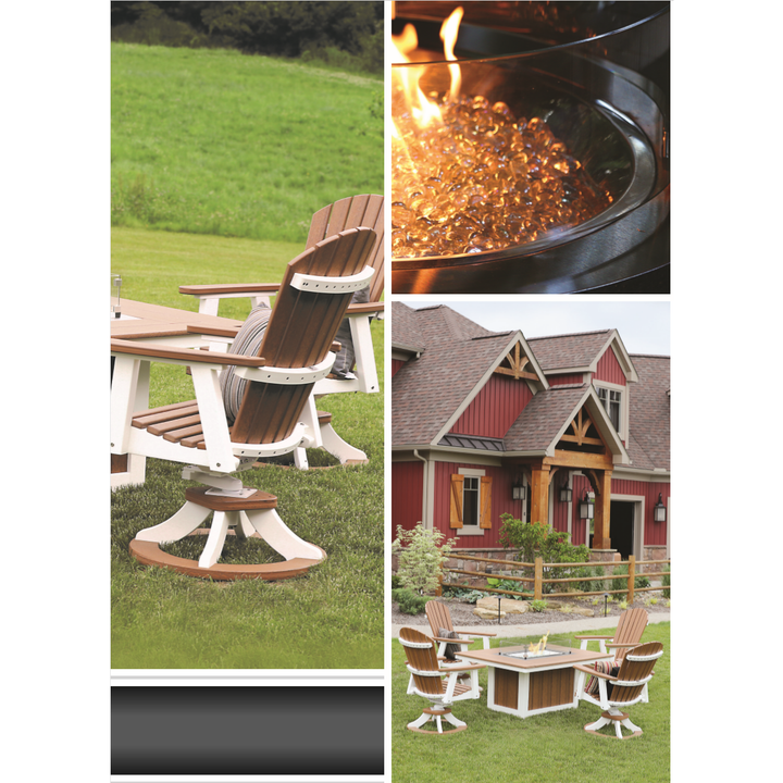 Comfo Back Adirondack 5pc Fire Pit Chat Set