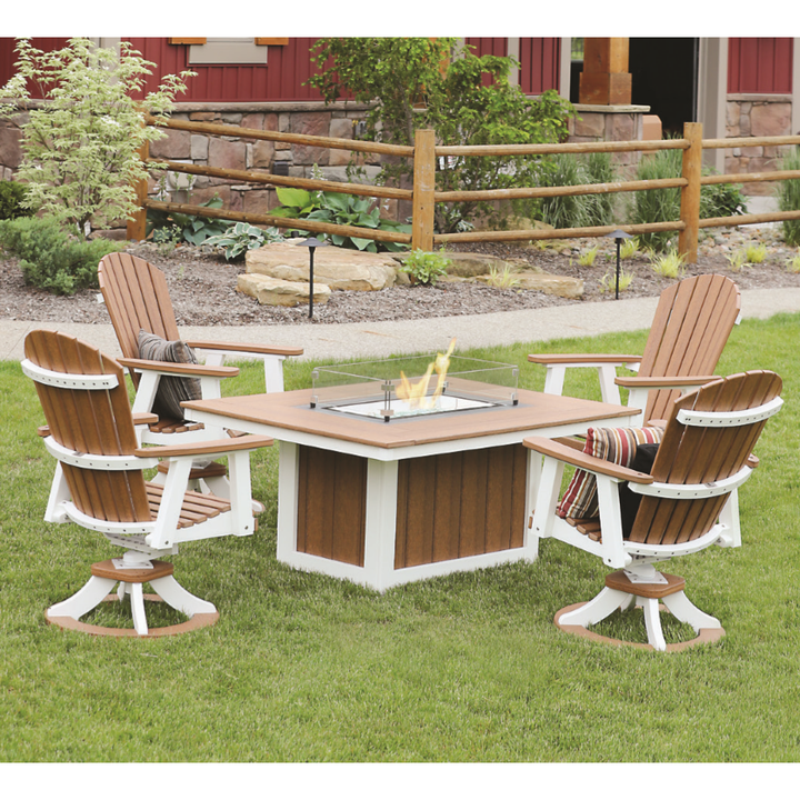 Comfo Back Adirondack 5pc Fire Pit Chat Set