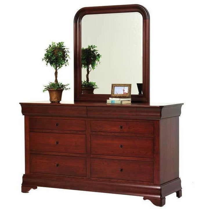 Millcraft Louis Phillipe Low Dresser w/ Mirror