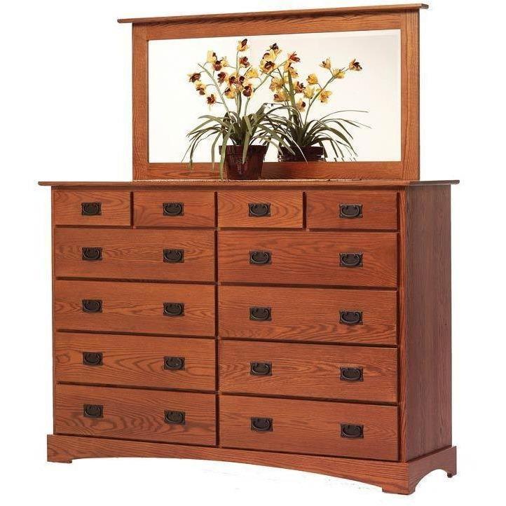 Millcraft Old English 66" High Dresser w/ Mirror