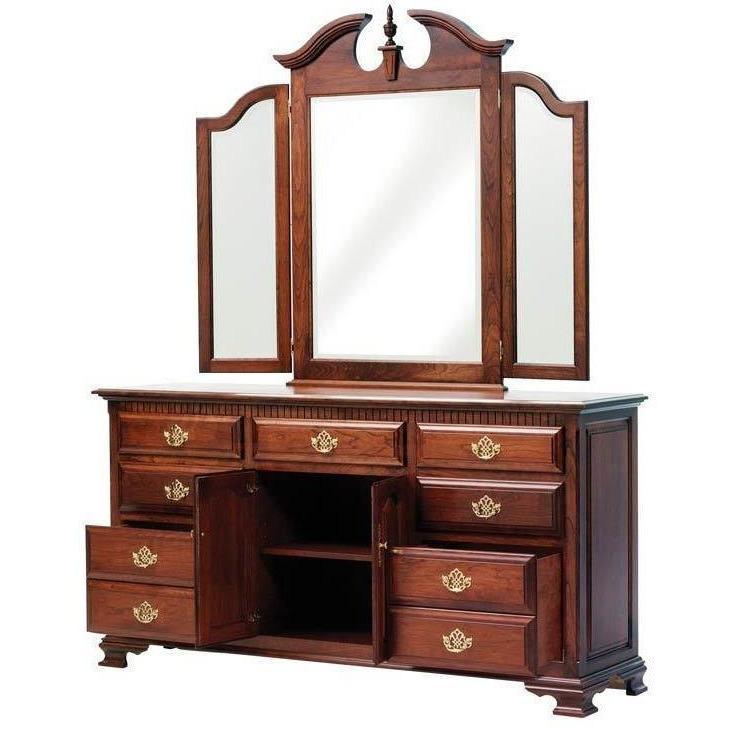 Millcraft Victoria's 72" Dresser w/ Tri-Fold Mirror