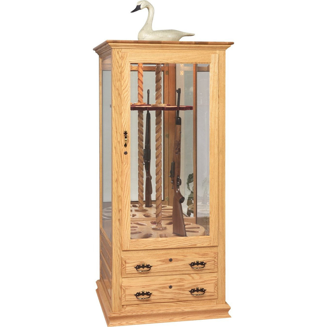 QW Amish 12 Gun Swivel Cabinet