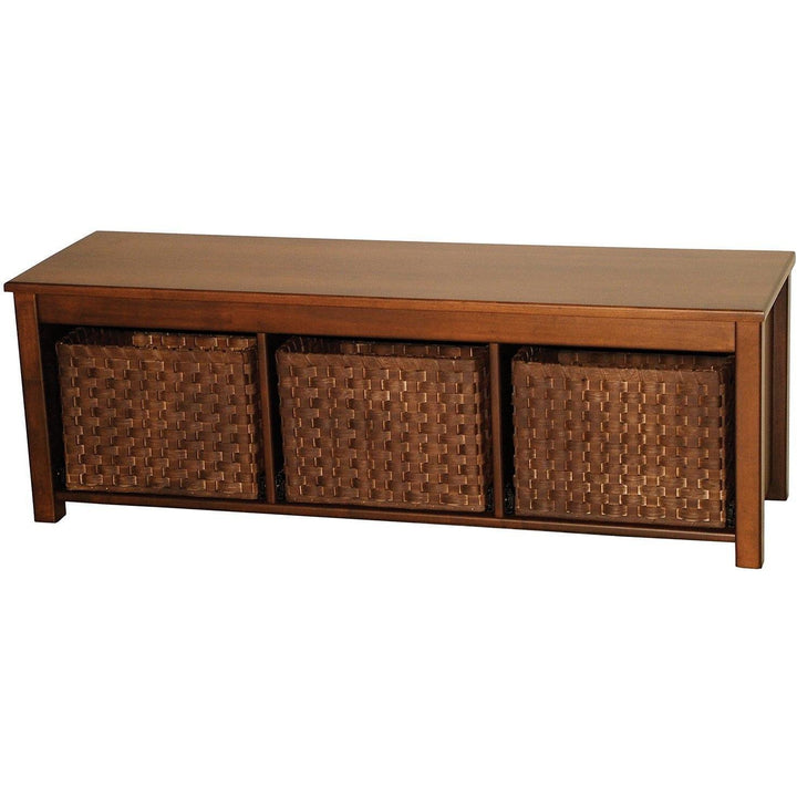 QW Amish 3 Basket Bench