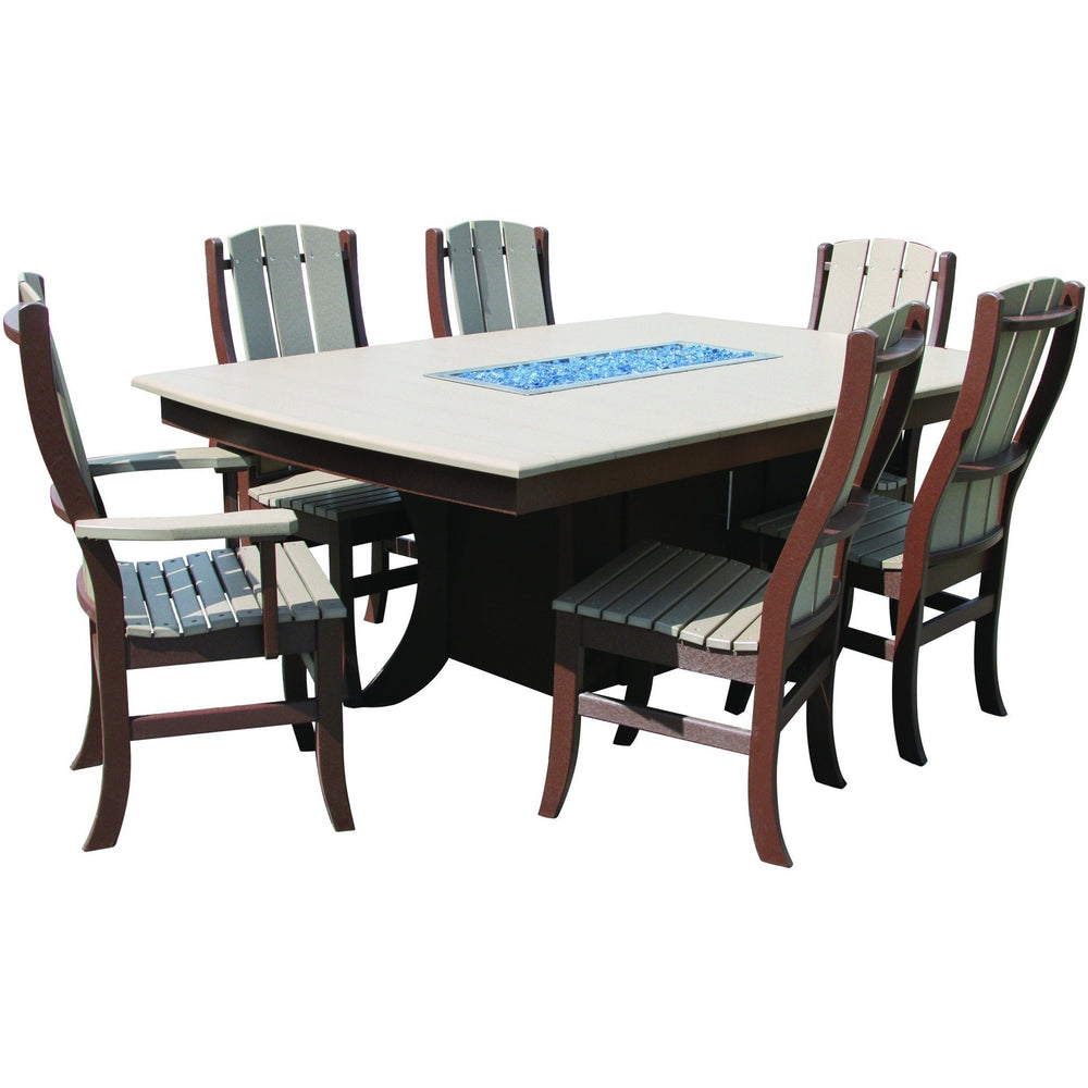 QW Amish 7pc Paradise Fire Table Set OPST-PARADISE4472-7SET