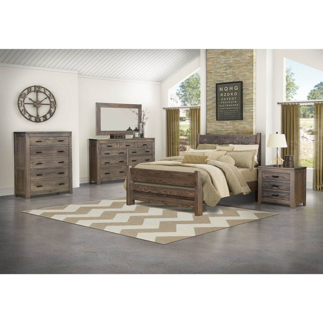 QW Amish Addison Flat Panel Bed