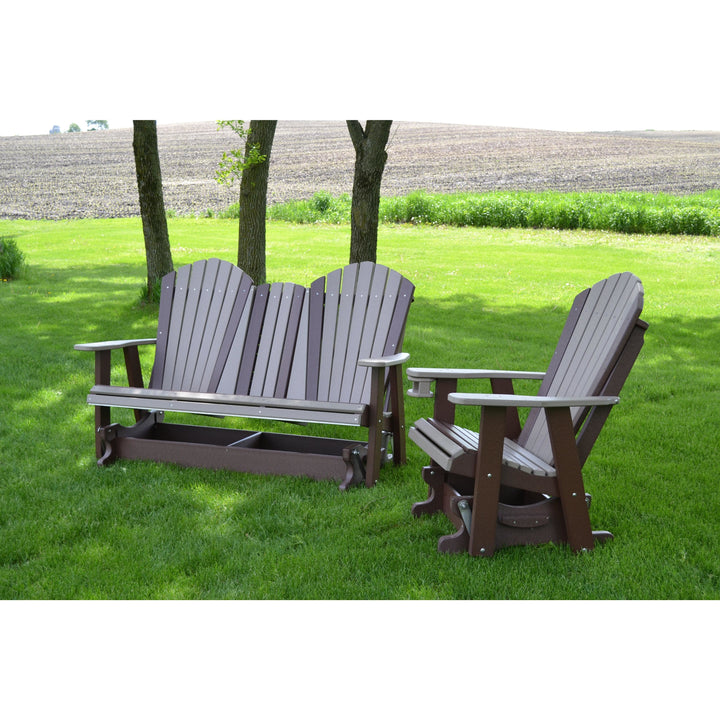 QW Amish Adirondack 5ft Glider with Folding Tray LPRL-AHBGS6000