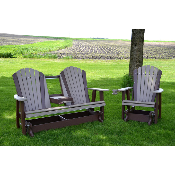 QW Amish Adirondack 5ft Glider with Folding Tray LPRL-AHBGS6000