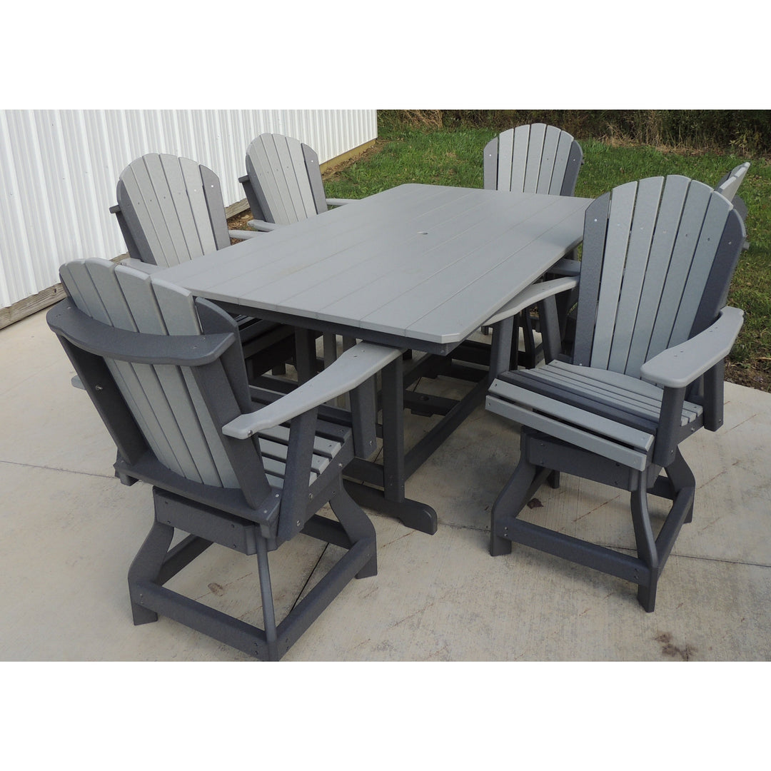 QW Amish 7pc Adirondack Counter Swivel Set