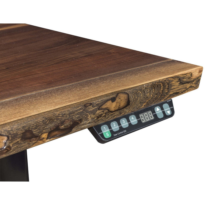 QW Amish Adona Live Edge Adjustable Standing Desk