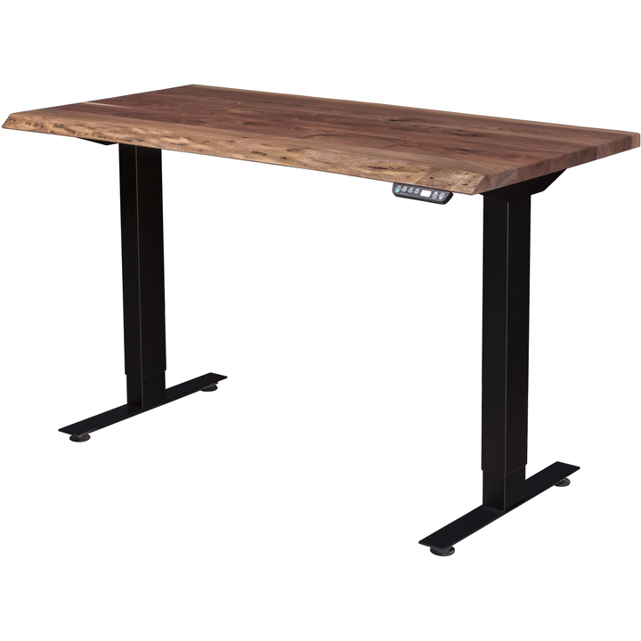 QW Amish Adona Live Edge Adjustable Standing Desk