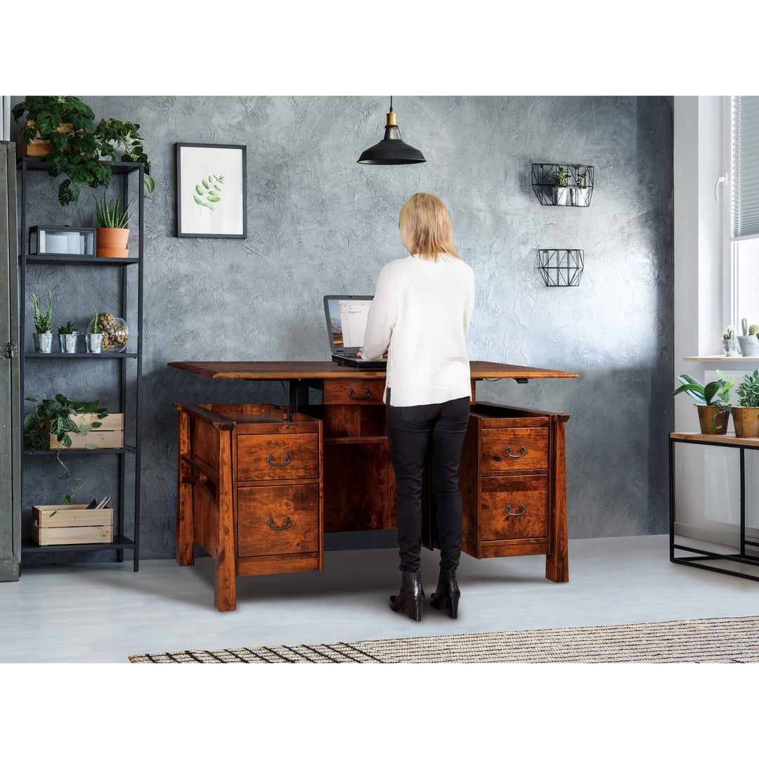 QW Amish Artesa Sit-To-Stand Desk