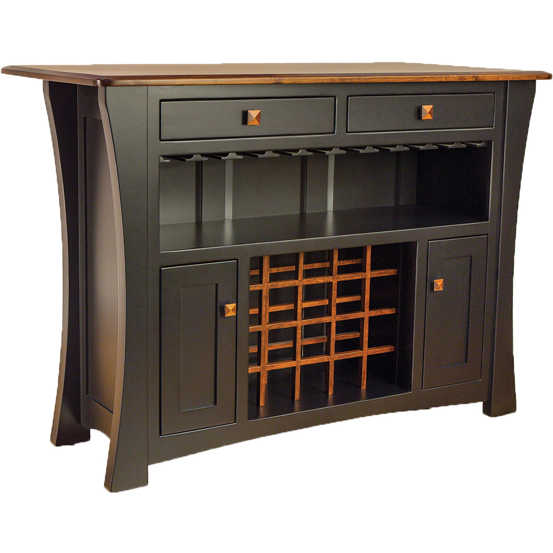 QW Amish Arts & Crafts Bar Cabinet