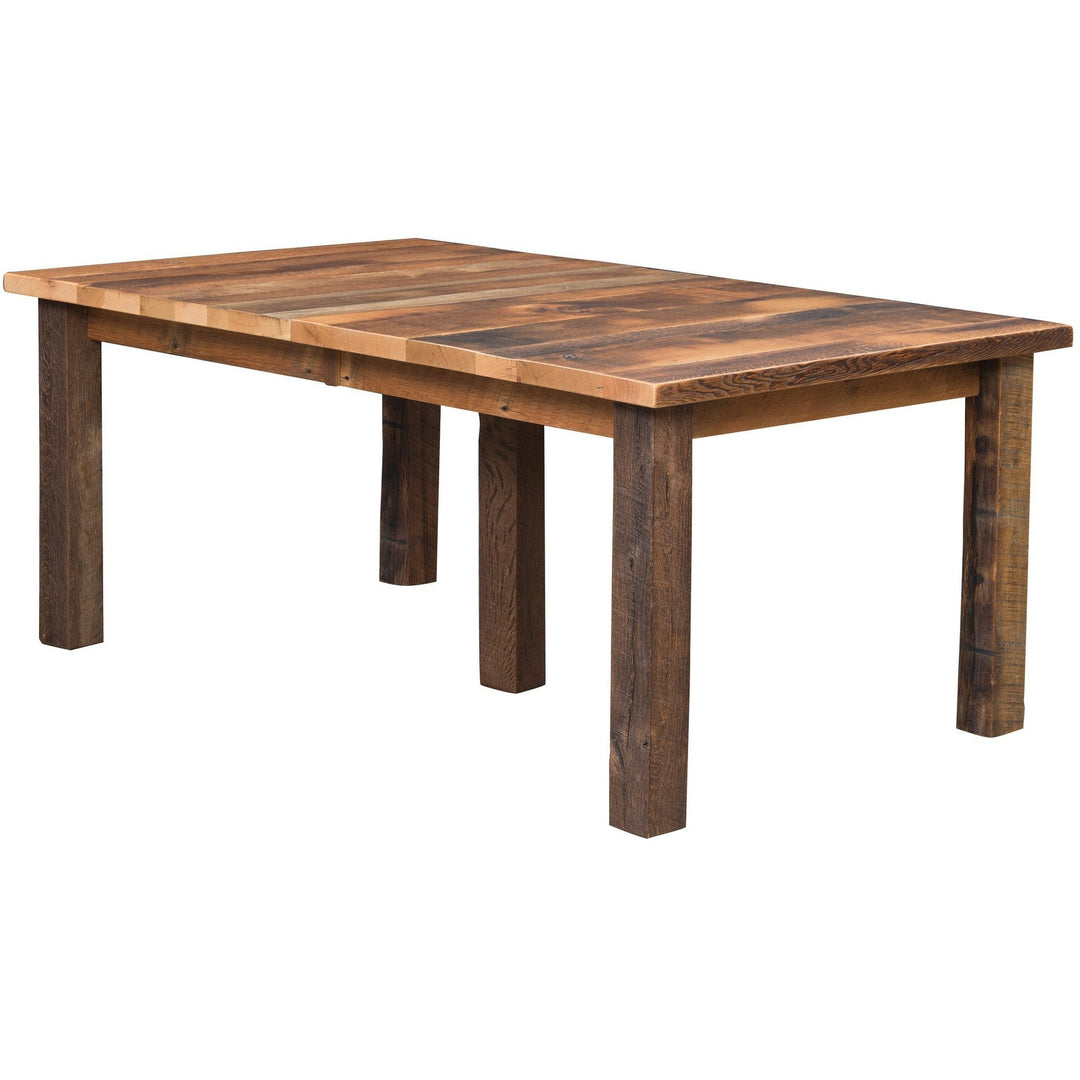 QW Amish Barlette Reclaimed Barnwood 7pc Dining Set