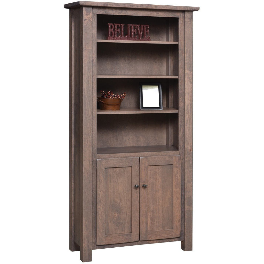 QW Amish Barn Floor Bookcase with Doors