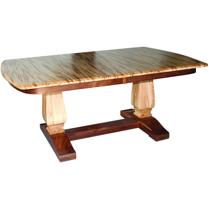 QW Amish Basset Double Pedestal Table