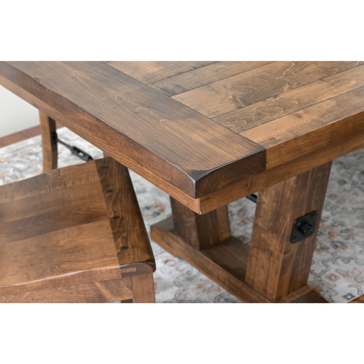 QW Amish Bayfield Plank Rustic 6pc Dining Set