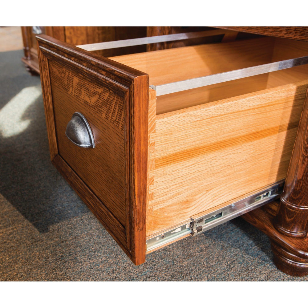 QW Amish Belmont 10 Drawer File Credenza