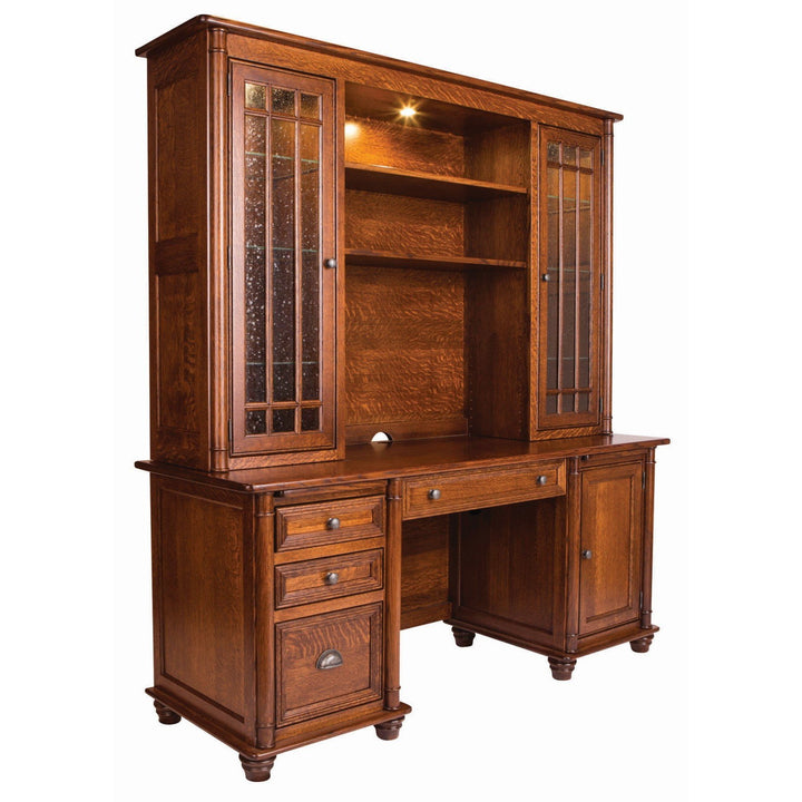 QW Amish Belmont Credenza Desk & Hutch