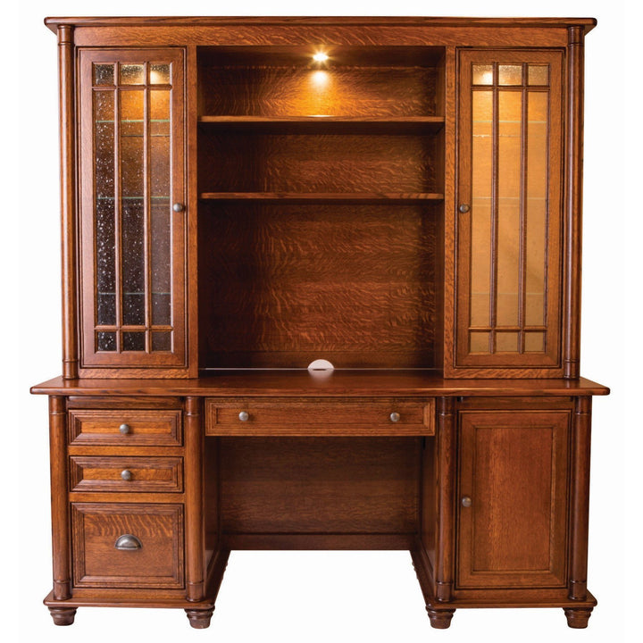 QW Amish Belmont Credenza Desk & Hutch