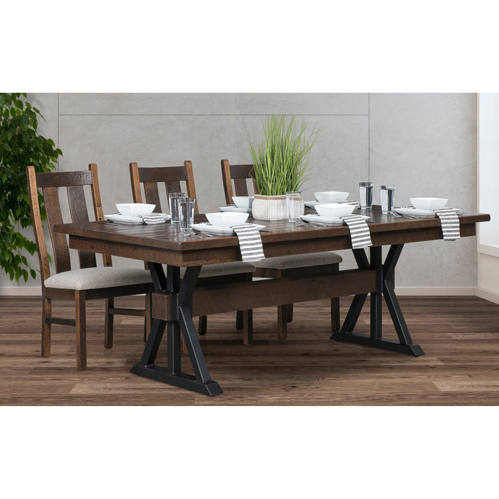 QW Amish Boston Reclaimed Barnwood Trestle Table