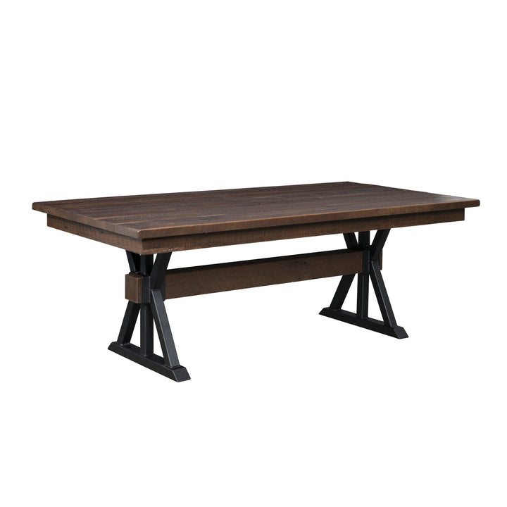 QW Amish Boston Reclaimed Barnwood Trestle Table