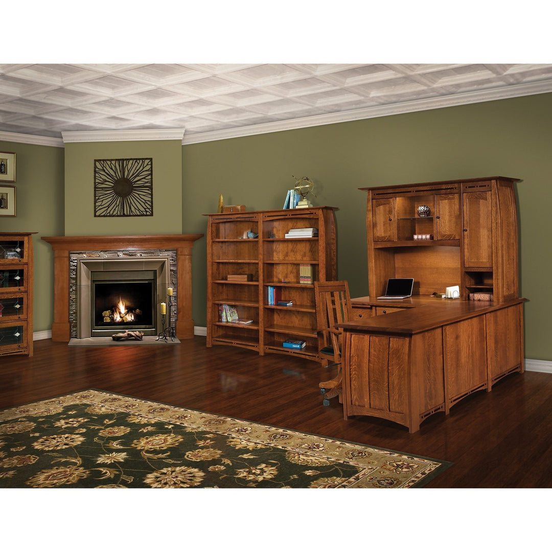 QW Amish Boulder Creek Desk with Optional Hutch FCIV-FVD-2865-BC