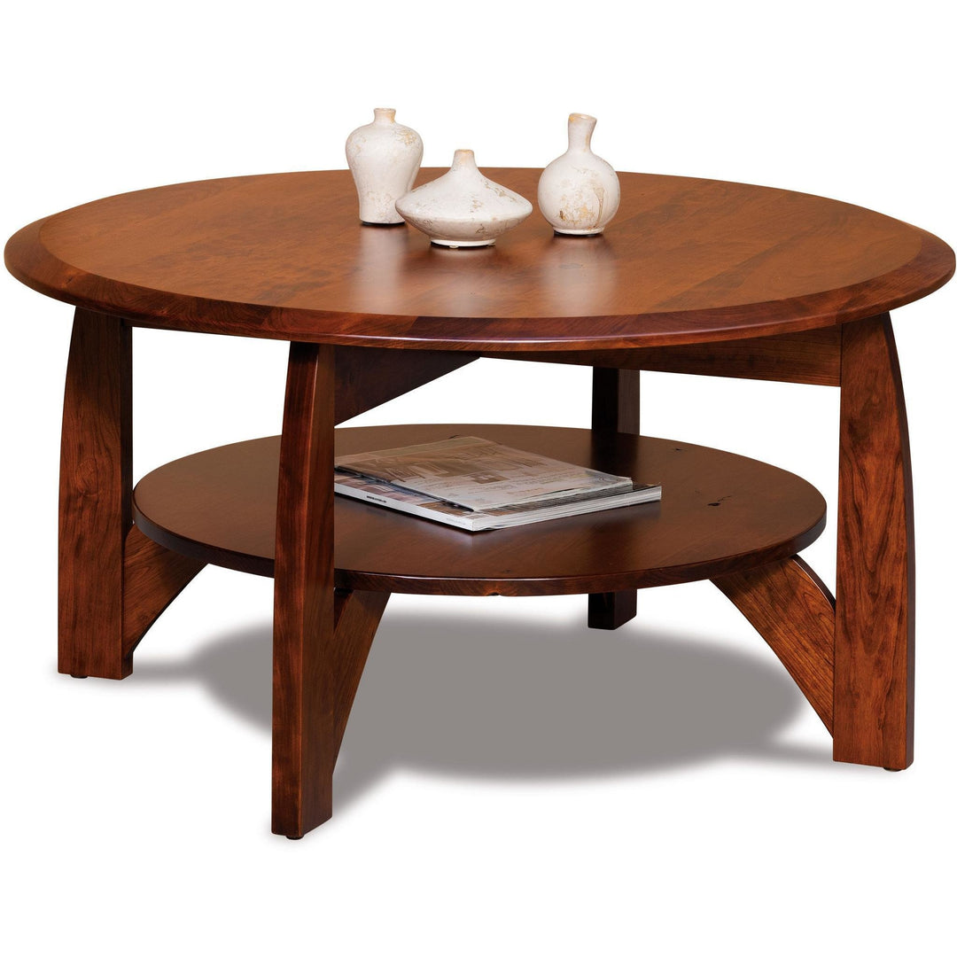 QW Amish Boulder Creek Round Coffee Table