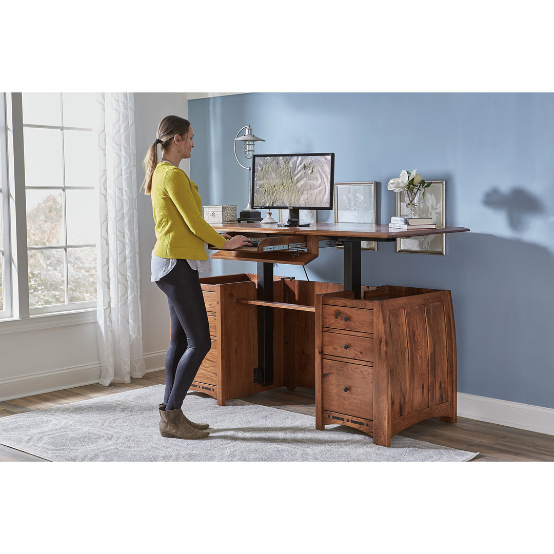 QW Amish Boulder Creek Sit-To-Stand Desk