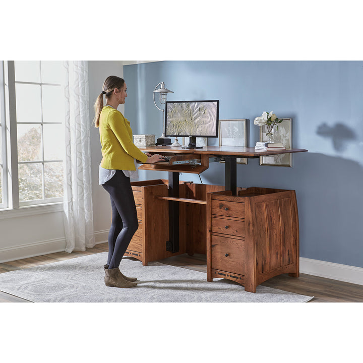 QW Amish Boulder Creek Sit-To-Stand Desk