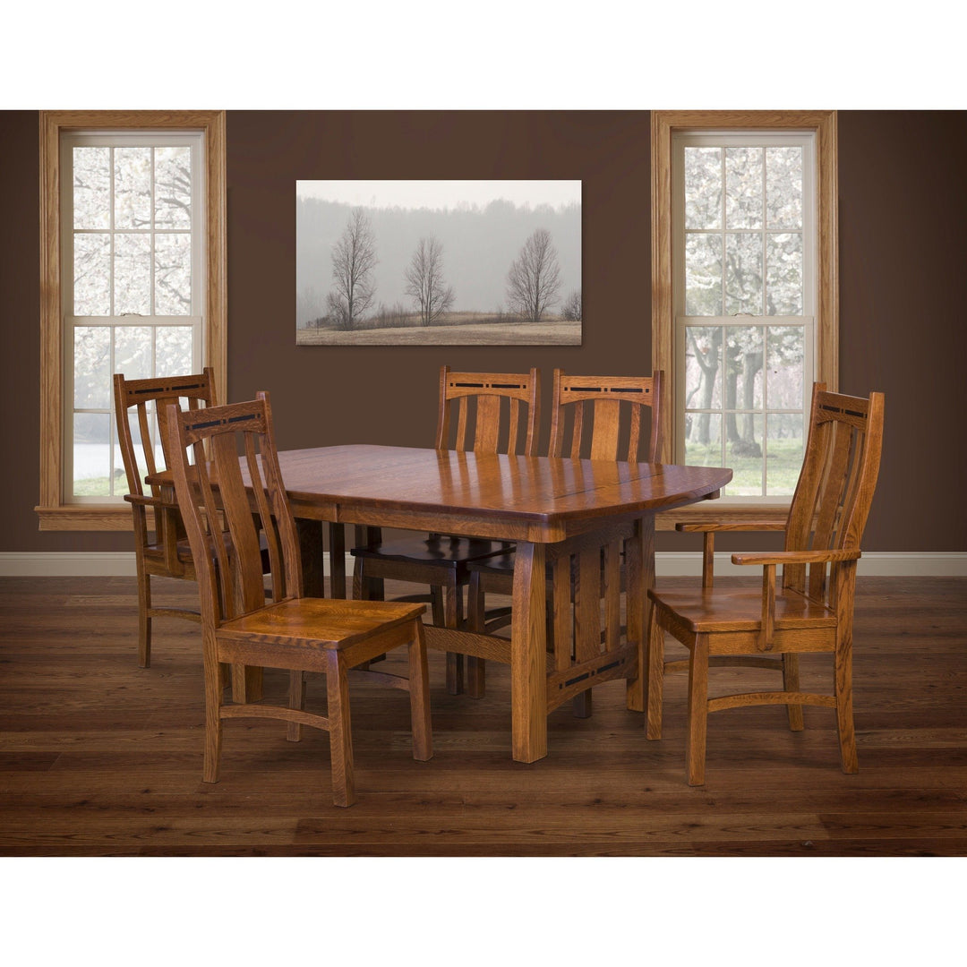 QW Amish Boulder Creek Trestle Table NIDW-BOULDERCREEK4272W2