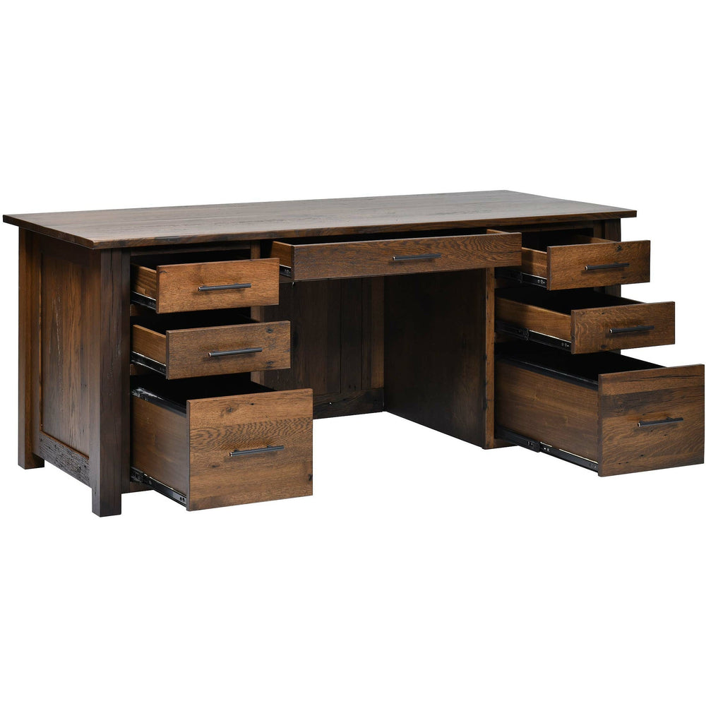 QW Amish Bozeman Reclaimed 72" Executive Desk HPSW-1401