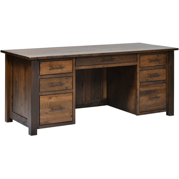 QW Amish Bozeman Reclaimed 72" Executive Desk HPSW-1401