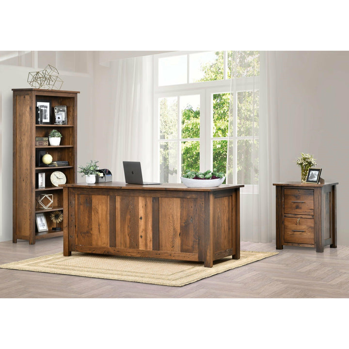 QW Amish Bozeman Reclaimed 72" Executive Desk HPSW-1401