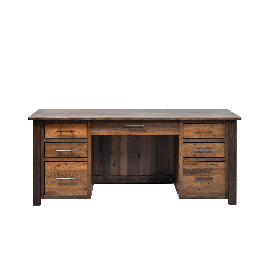 QW Amish Bozeman Reclaimed 72" Executive Desk HPSW-1401