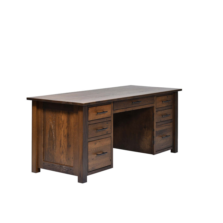 QW Amish Bozeman Reclaimed 72" Executive Desk HPSW-1401