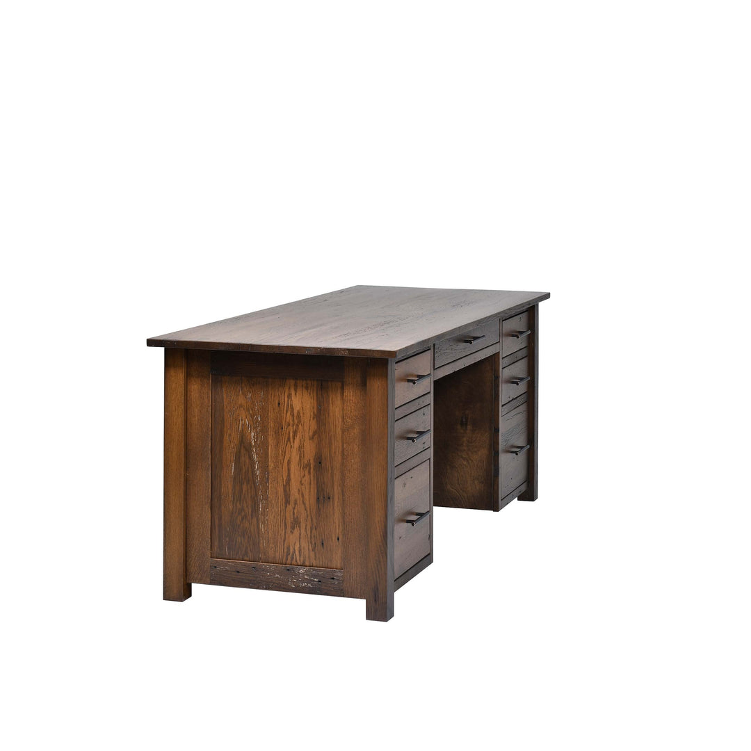 QW Amish Bozeman Reclaimed 72" Executive Desk HPSW-1401