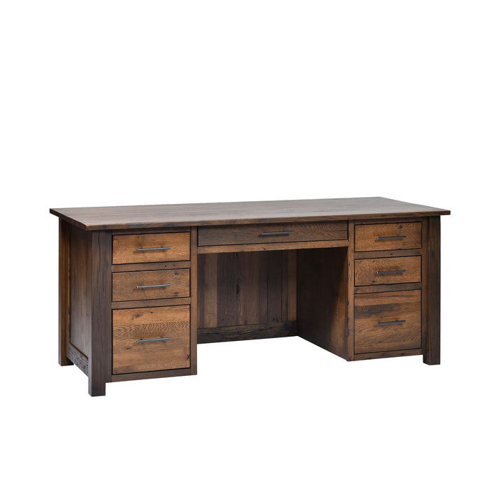 QW Amish Bozeman Reclaimed 72" Executive Desk HPSW-1401