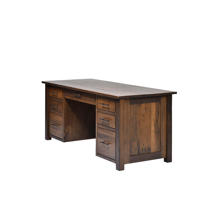 QW Amish Bozeman Reclaimed 72" Executive Desk HPSW-1401