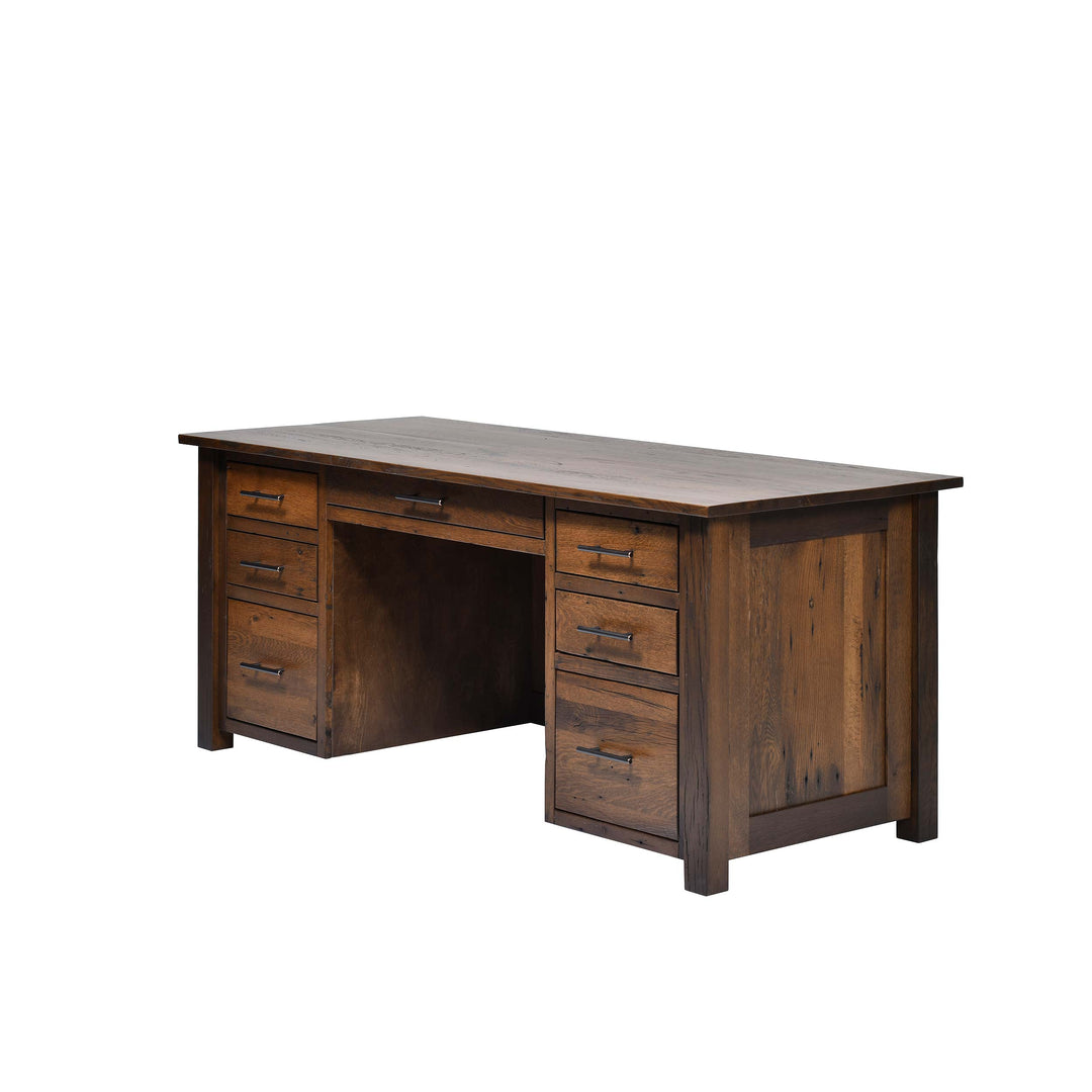 QW Amish Bozeman Reclaimed 72" Executive Desk HPSW-1401