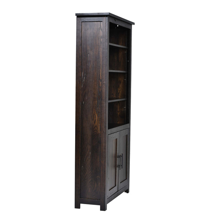 QW Amish Bozeman Reclaimed Bookcase w/ Doors - 36x72 HPSW-1413-2DR