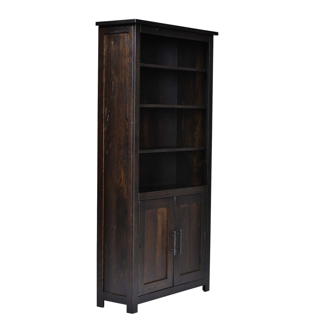 QW Amish Bozeman Reclaimed Bookcase w/ Doors - 36x72 HPSW-1413-2DR