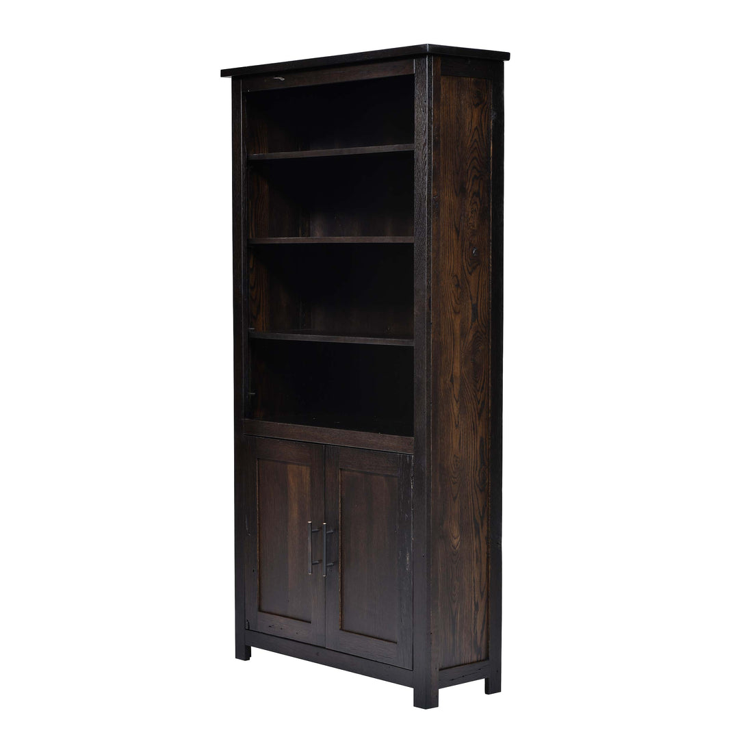 QW Amish Bozeman Reclaimed Bookcase w/ Doors - 36x72 HPSW-1413-2DR