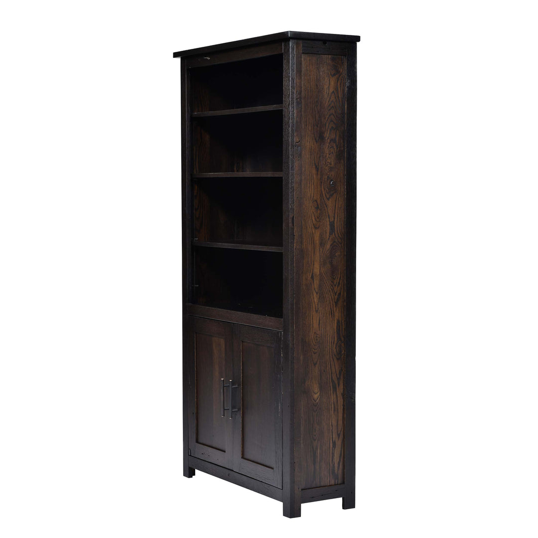 QW Amish Bozeman Reclaimed Bookcase w/ Doors - 36x72 HPSW-1413-2DR