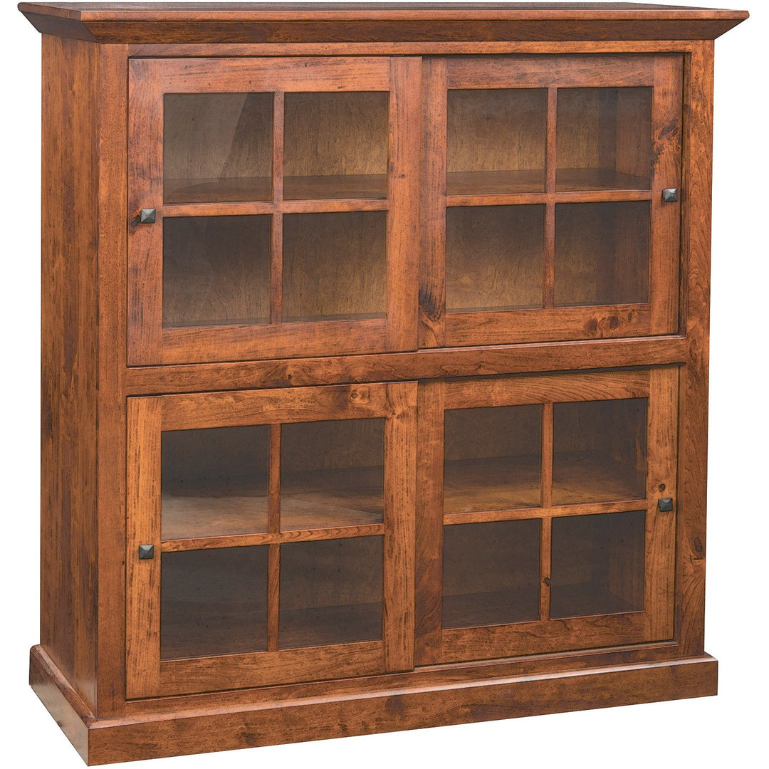 QW Amish Bradford Bookcase with Sliding Doors