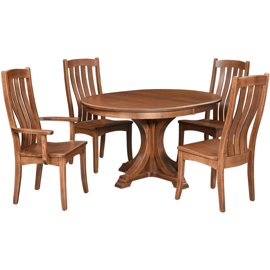 QW Amish Buckeye 5pc Dining Set KQLK-BUCKEYE,WIPG-BUCKEYE