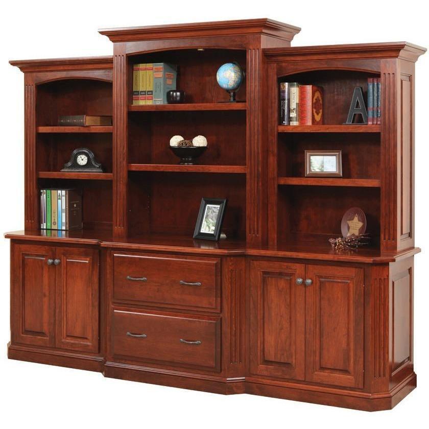 QW Amish Buckingham 98" Base & Three-Piece Hutch